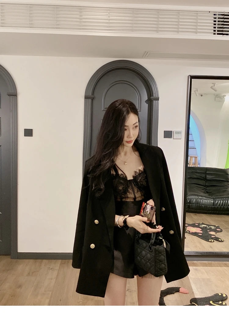 Fashion High-waisted Fluffy Pants 2025 Spring and Summer New Satin Casual Loose Wide-leg Suit Shorts Women's Versatile Shorts