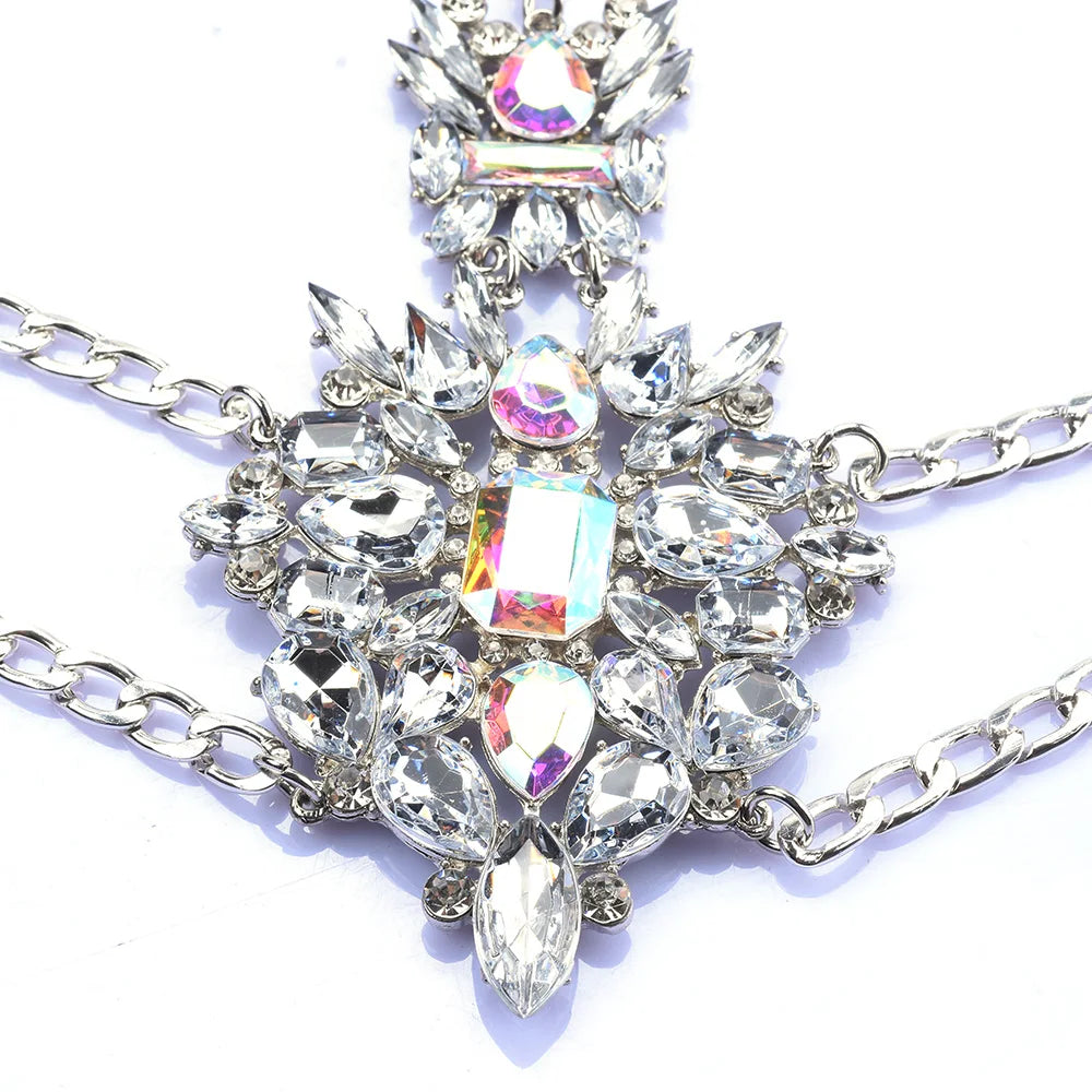 Sparkling Crystal Rhinestone Belly Chain for Women