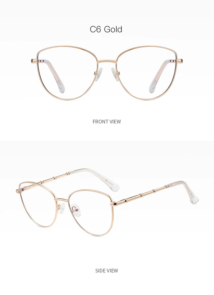 Spring Hinge Cat Eye Prescription Glasses for Women