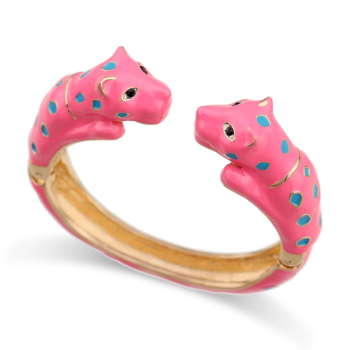 Fashion Colorful Double Leopard Cuff Bracelet for Women