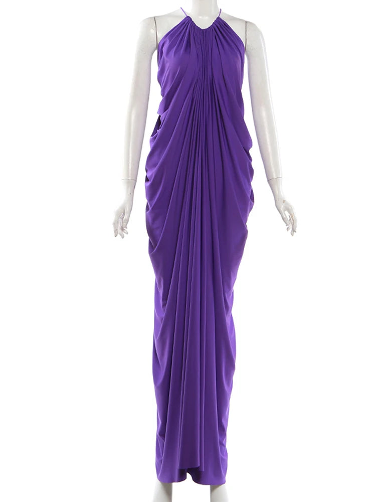 Elegant Ruched Long Off Shoulder Evening Dress for Women
