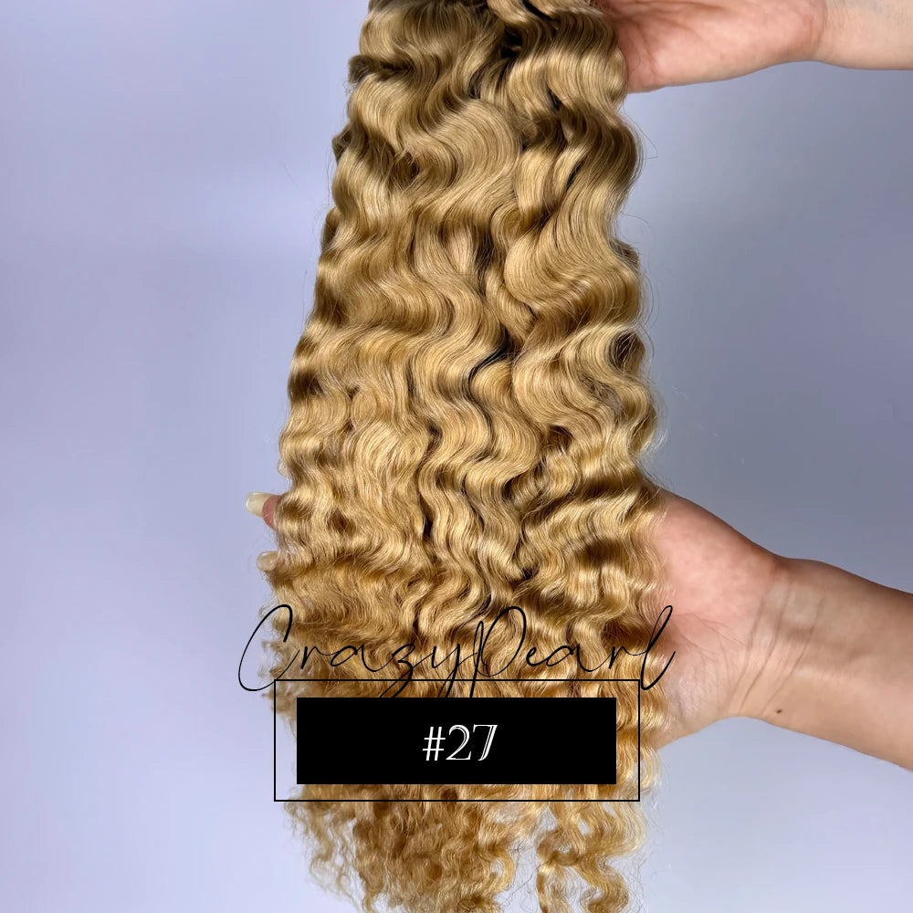 Burmese Curly Crochet Human Hair Extensions for Women