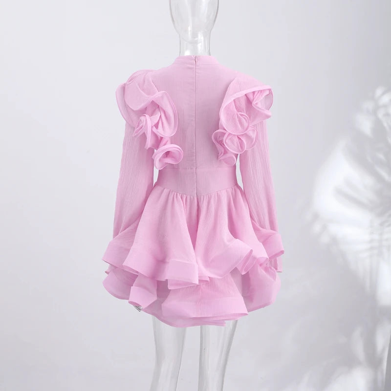 Floral Print Chiffon Tiered Ruffle Maxi Dress for Women