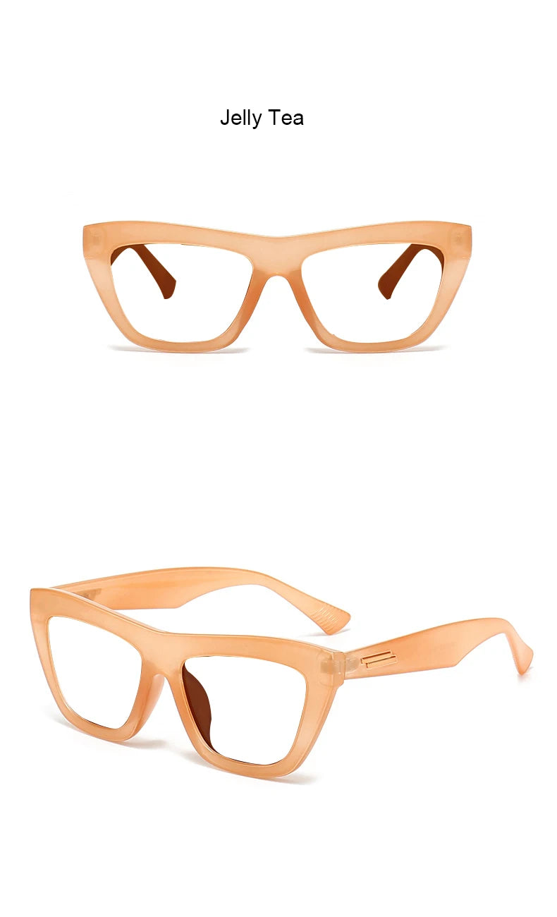 Clear Green Reading Glasses With Gold Stripe Frame for Women