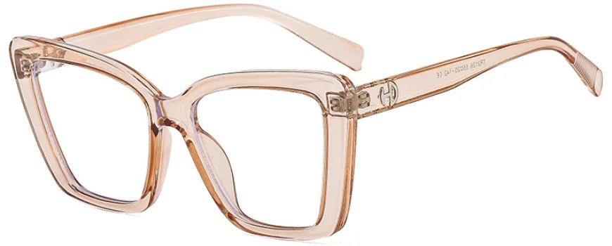 Vintage Black Floral Square Reading Glasses With Blue Light Filter for Women