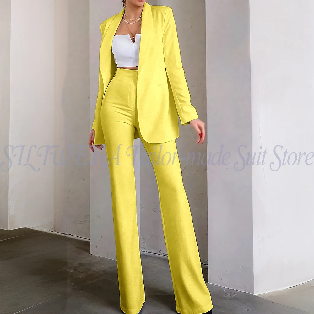 Classic Sophisticated Single Breasted Pants Set for Women