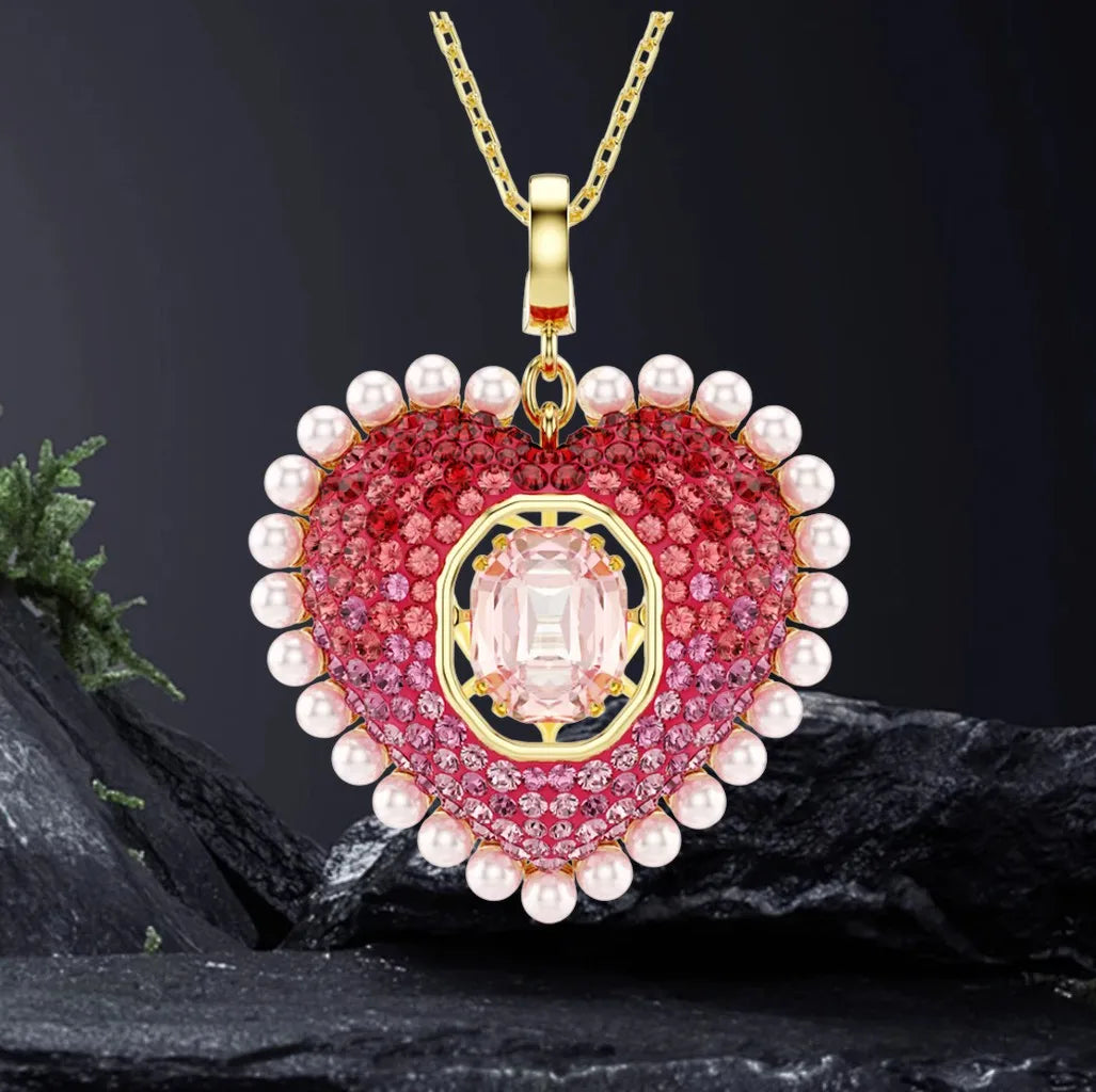 Elegant Silver Crystal Necklace and Earring Set for Women
