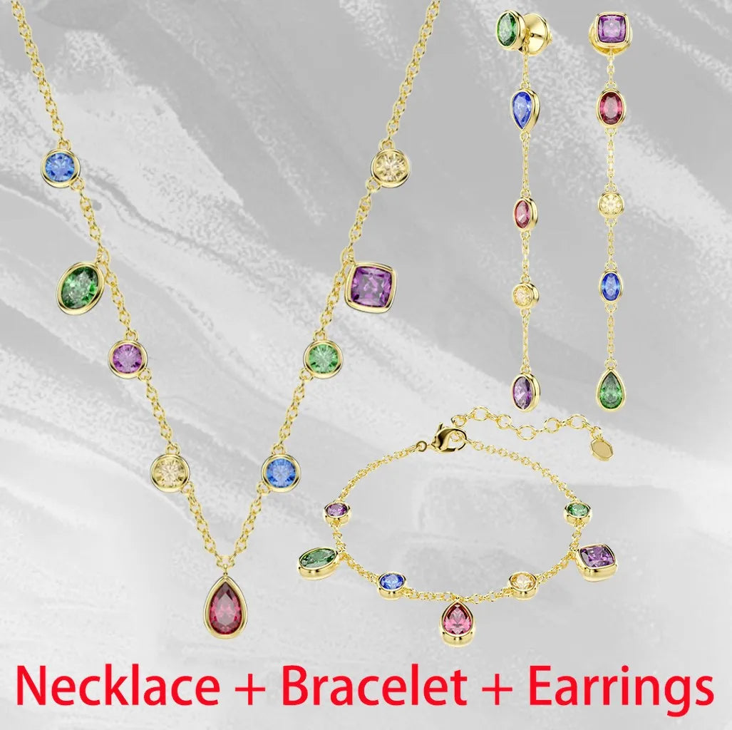 Dazzling Zircon Crystal Statement Necklace for Women