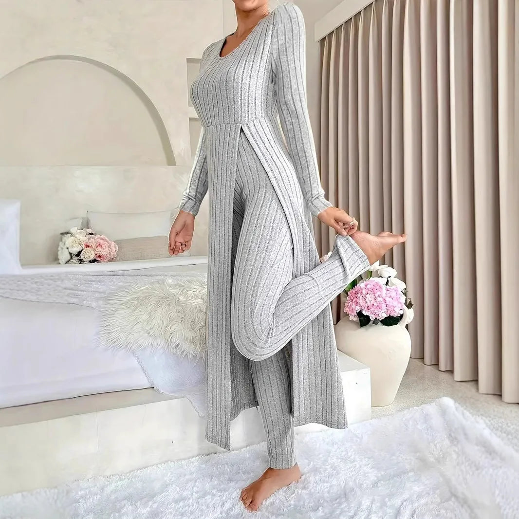 Autumn Casual Two Piece Top And Pants Set for Women