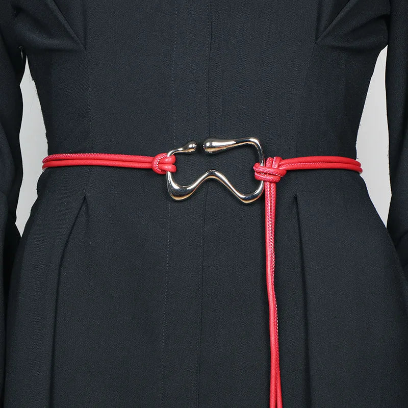Fashion Braided Gold Knot Waist Chain Belt for Women