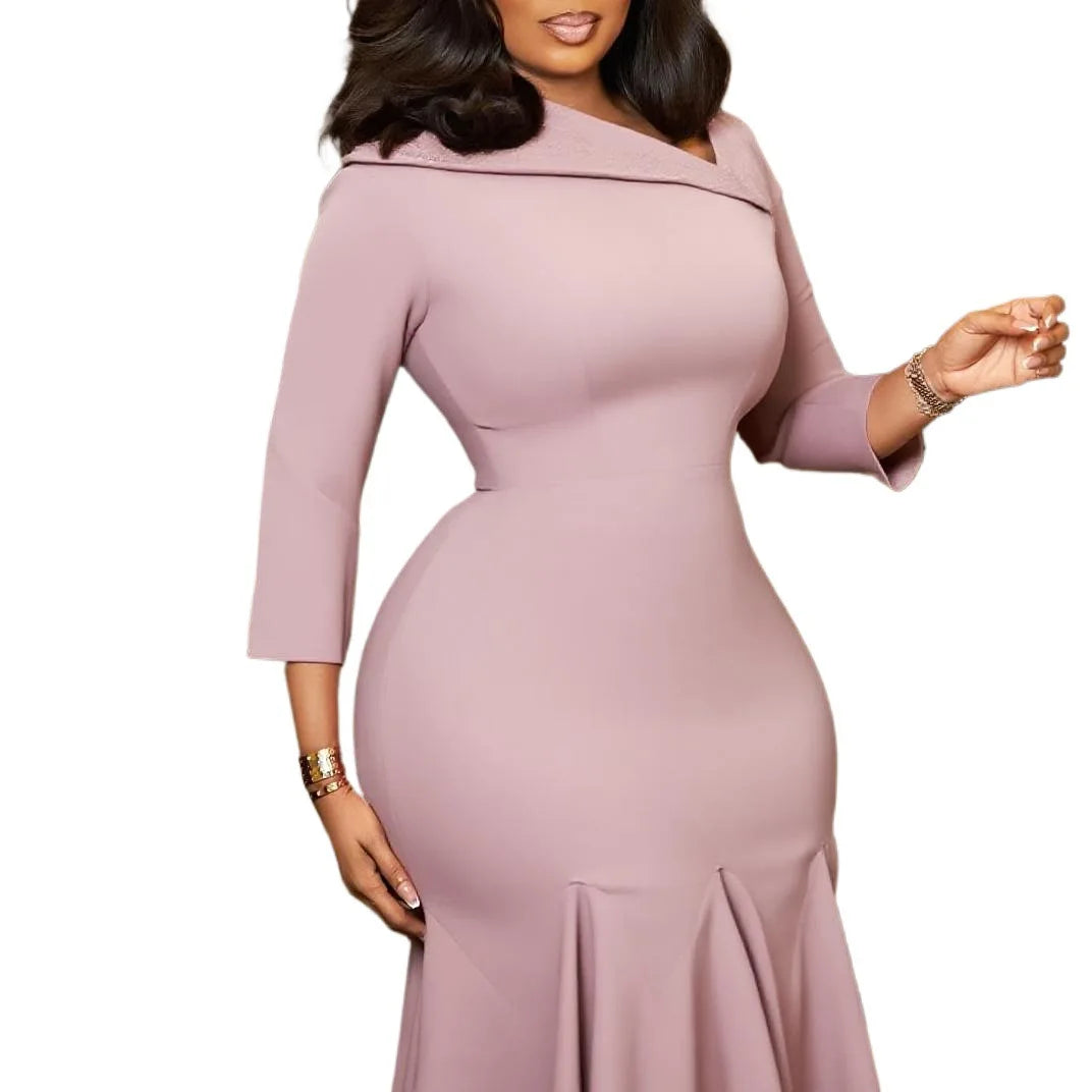Elegant Flowing African Print Kaftan Dress for Women