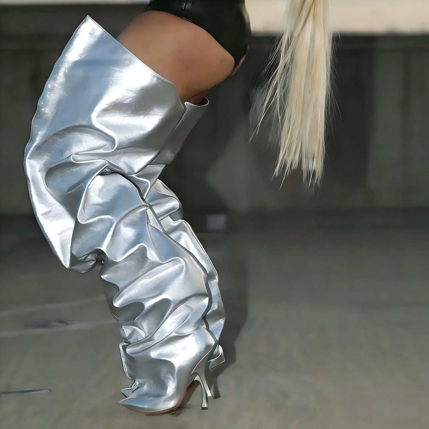 Pointed Over-the-Knee Boots With Thin Heels for Women