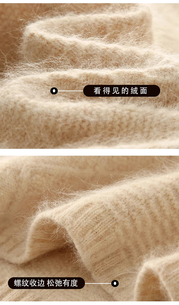 Floral Jacquard Long Sleeve High Neck Knit Sweater for Women