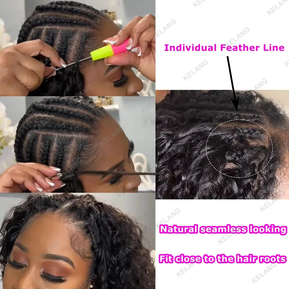 Kinky Straight Crochet Human Hair Extensions for Women