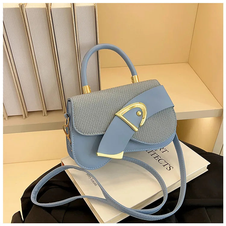 Women's Elegant Minimalist Shoulder Bag Golden-Tone Hardware Adjustable Strap Formal Purse Durable Handbag Fashionable Tote
