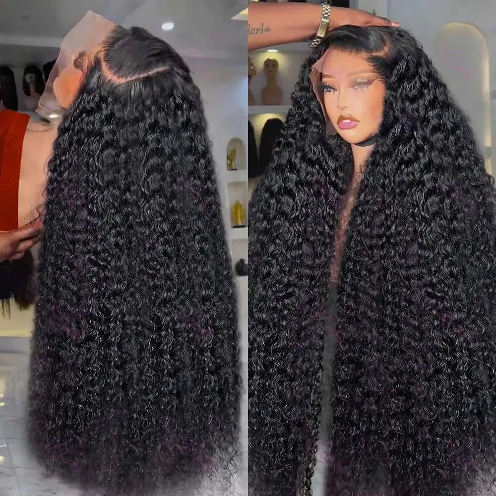 Preplucked Deep Wave Brazilian Lace Front Wig for Women