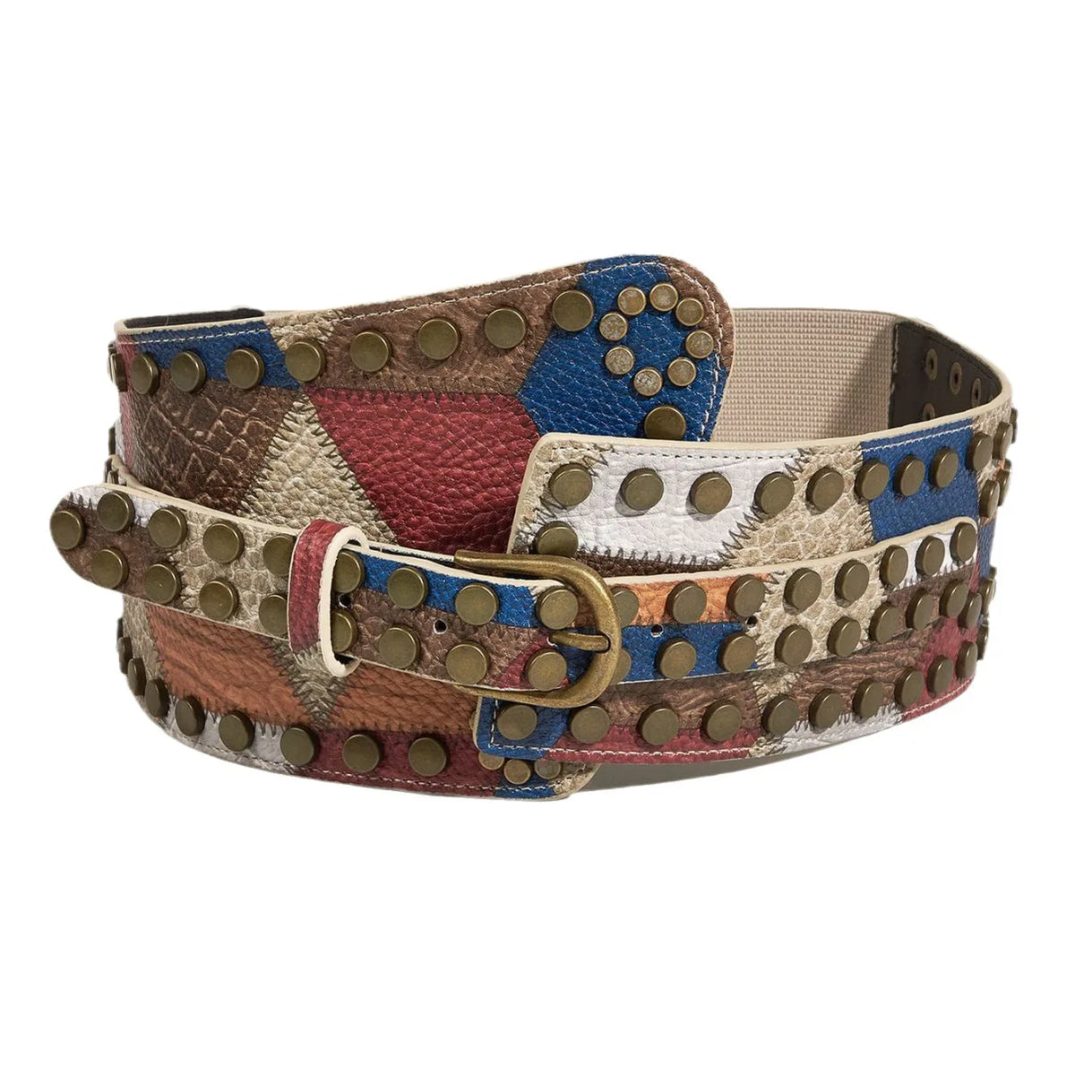 Vintage Carved Wide Waist Belt With Metal Buckle for Women
