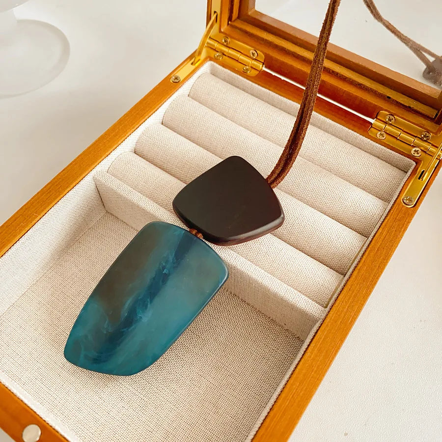 Geometric Acrylic Pendant Necklace