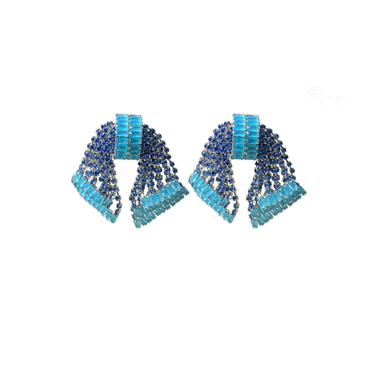 Elegant Sparkling 3D Bow Zircon Drop Earrings for Women