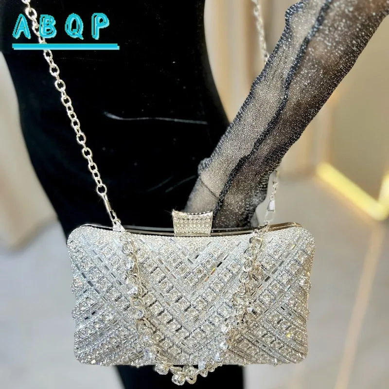 Dinner Fashion Women's Bag Luxury Brand Fashion Diamond-encrusted Women's Shoulder Bag High Quality Chain Shiny Women's Handbag
