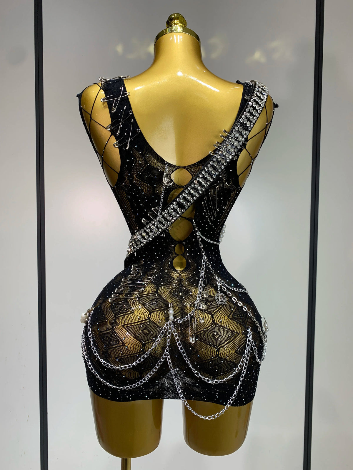 Chain Detail Mini Dress