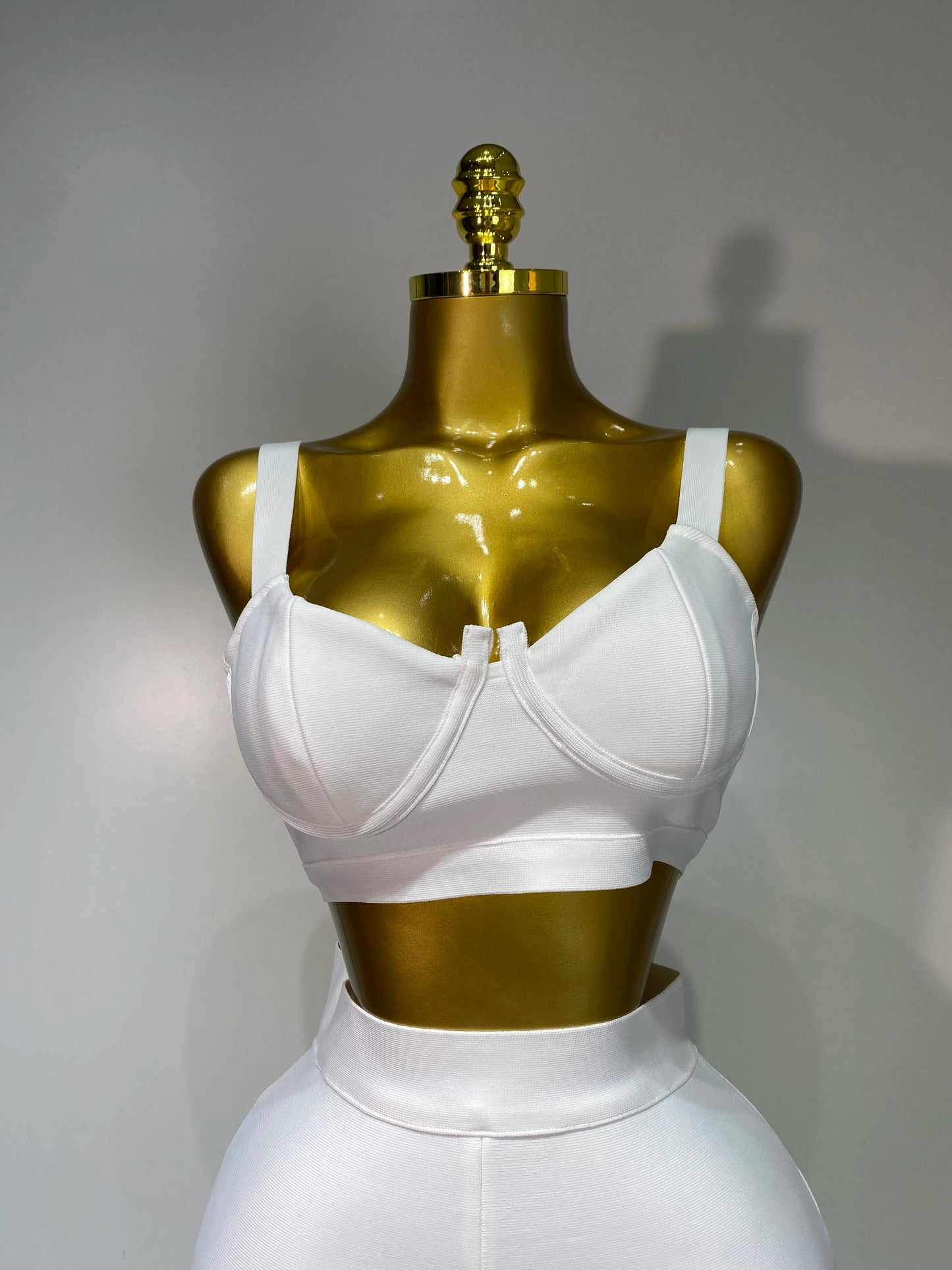 Women Sexy Bandage Crop Top Pant Set Evening Party Club Luxury Birthday High Street Fashion Elegant Luxury Birthday Outfit ﻿