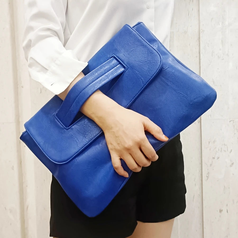 Elegant PU Leather Crossbody Envelope Clutch Bag for Women