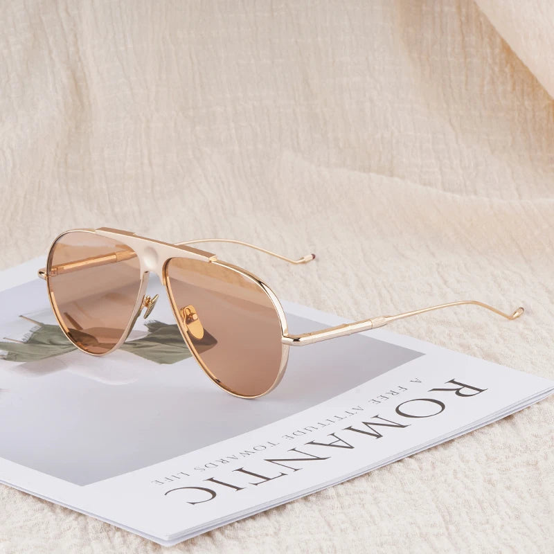 Vintage Oval Alloy Sunglasses
