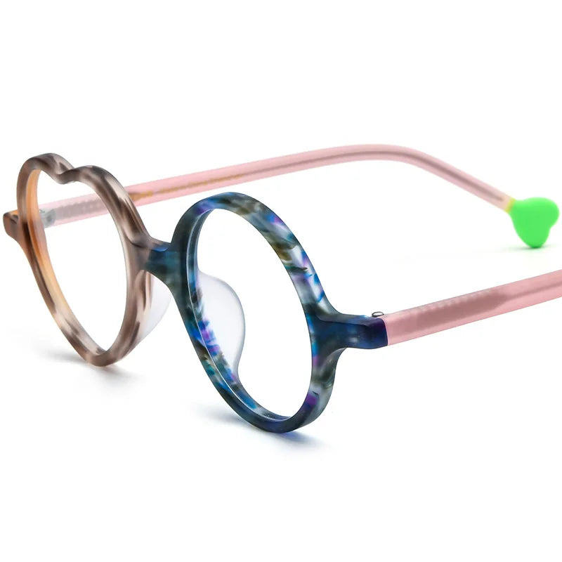 Colorful Heart Frame Fashion Glasses