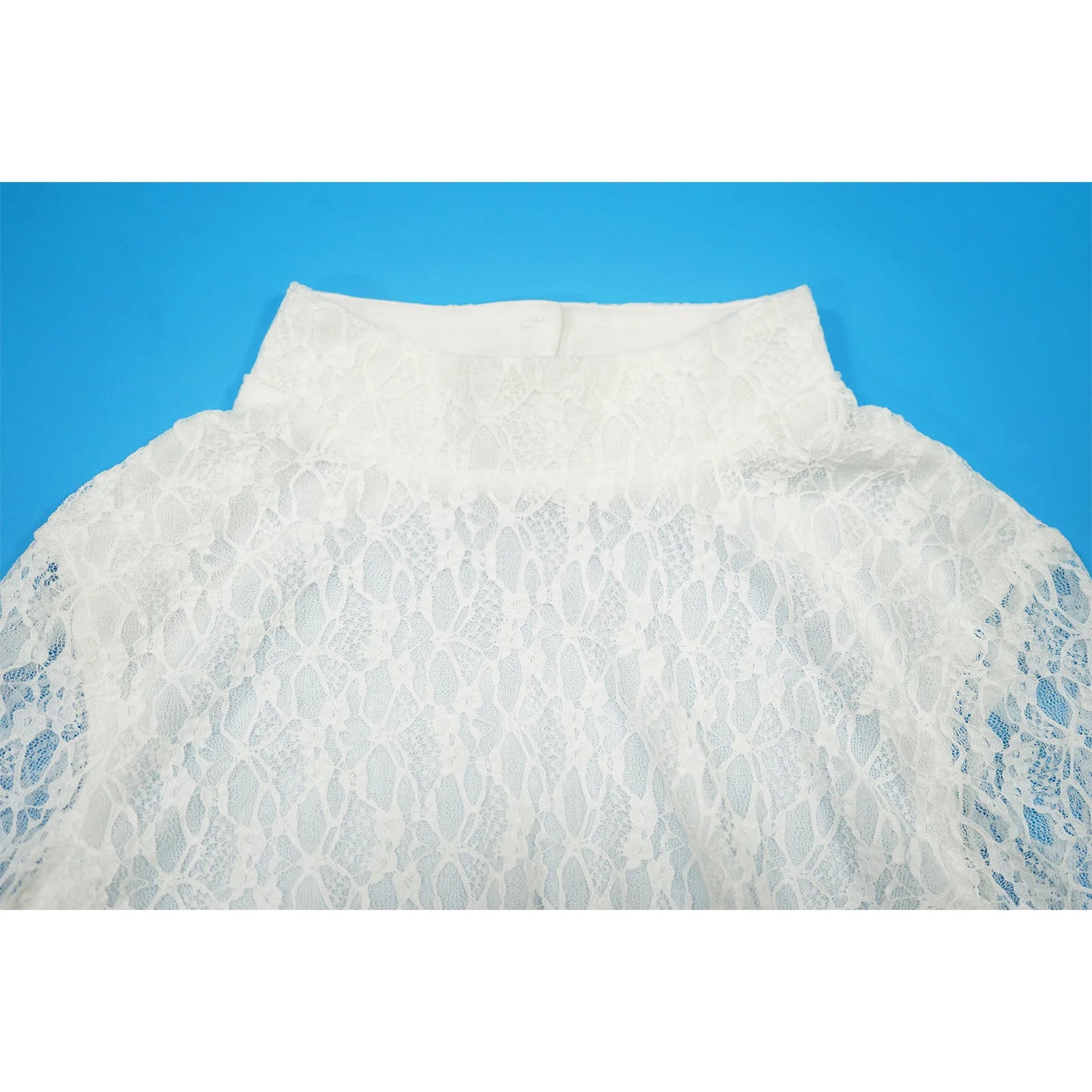 FAGADOER Sexy Lace Ruffle Patchwork Bodycon Romper Woman See Through Long Sleeves One Piece Jumpsuits Female Nightclub Overalls