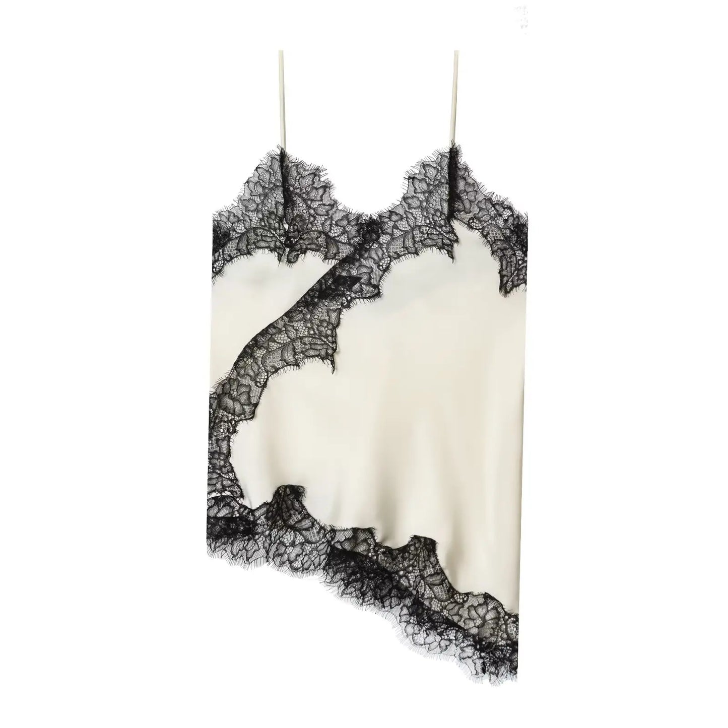 Elegant Lace Backless Asymmetrical Sleeveless Camisole for Women