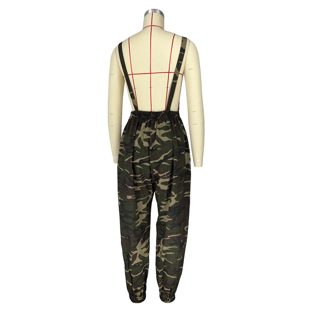 Camouflage Cargo Pocket Jumpsuit