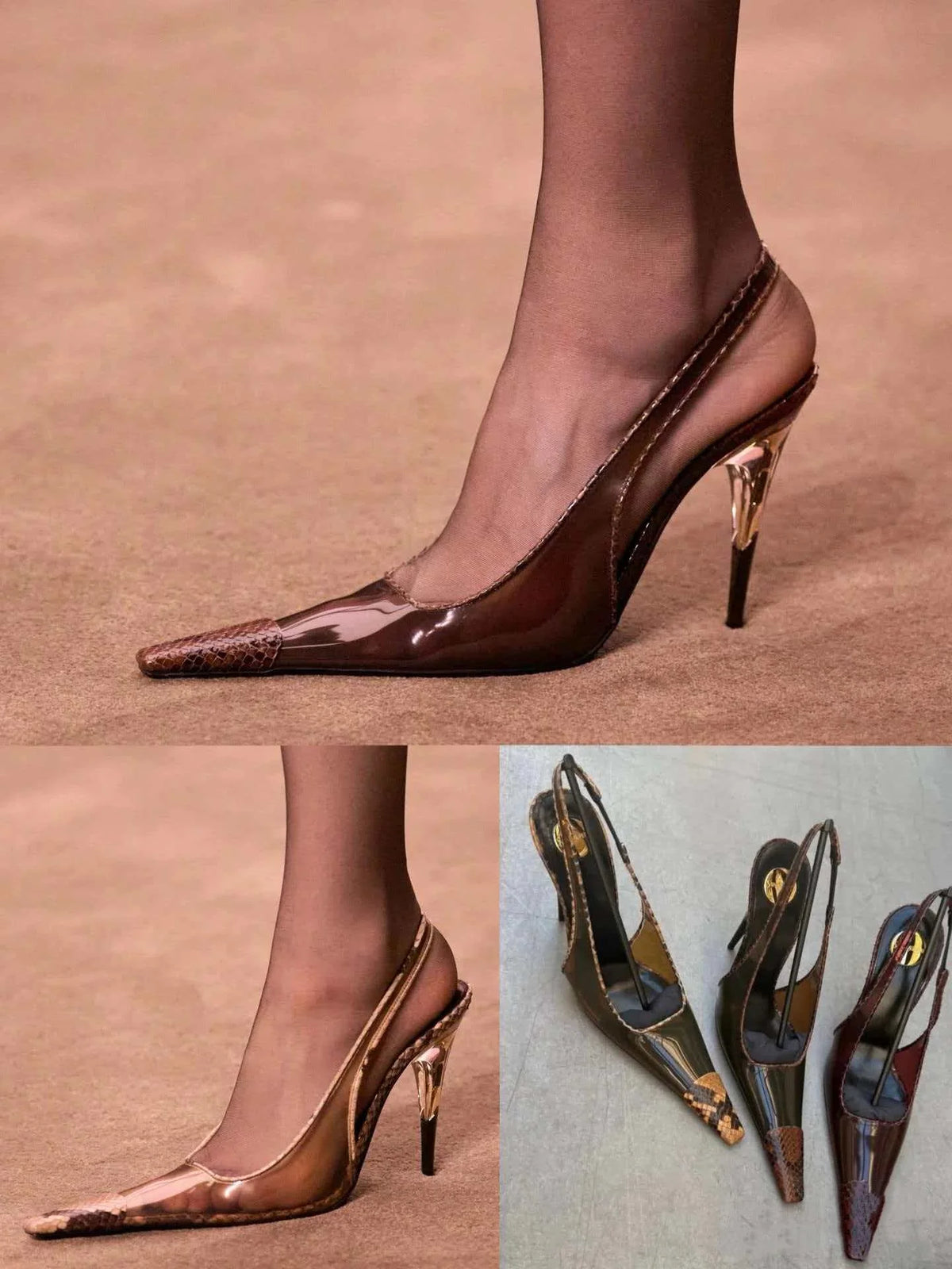 Diamond Strap Stiletto High Heel Sandals for Women