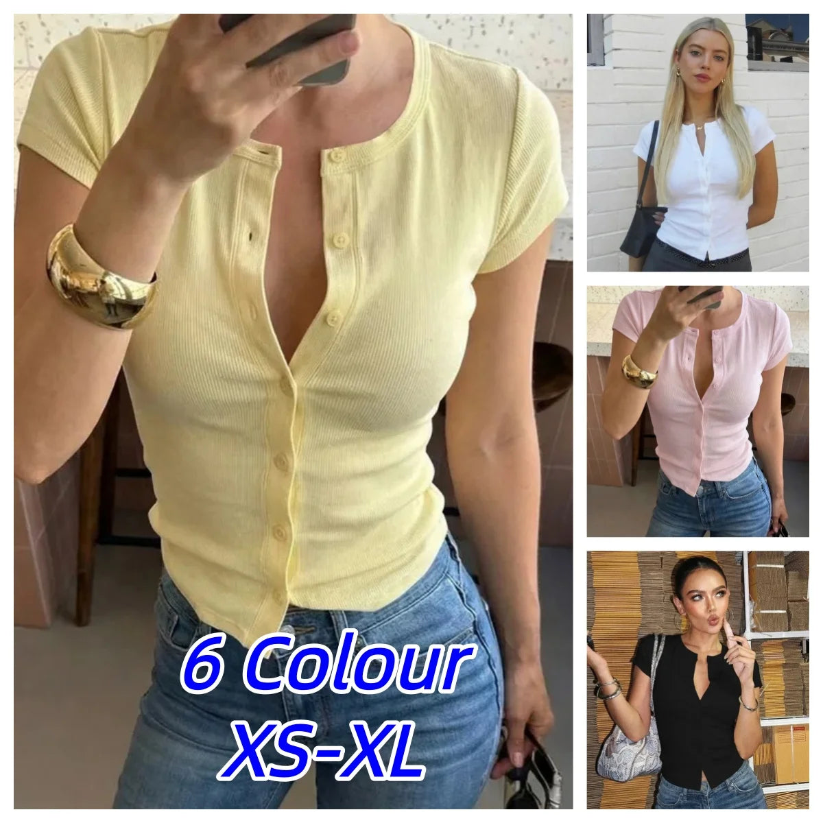 Slim Fit Crew Neck T-Shirt With Pleated Details For Women