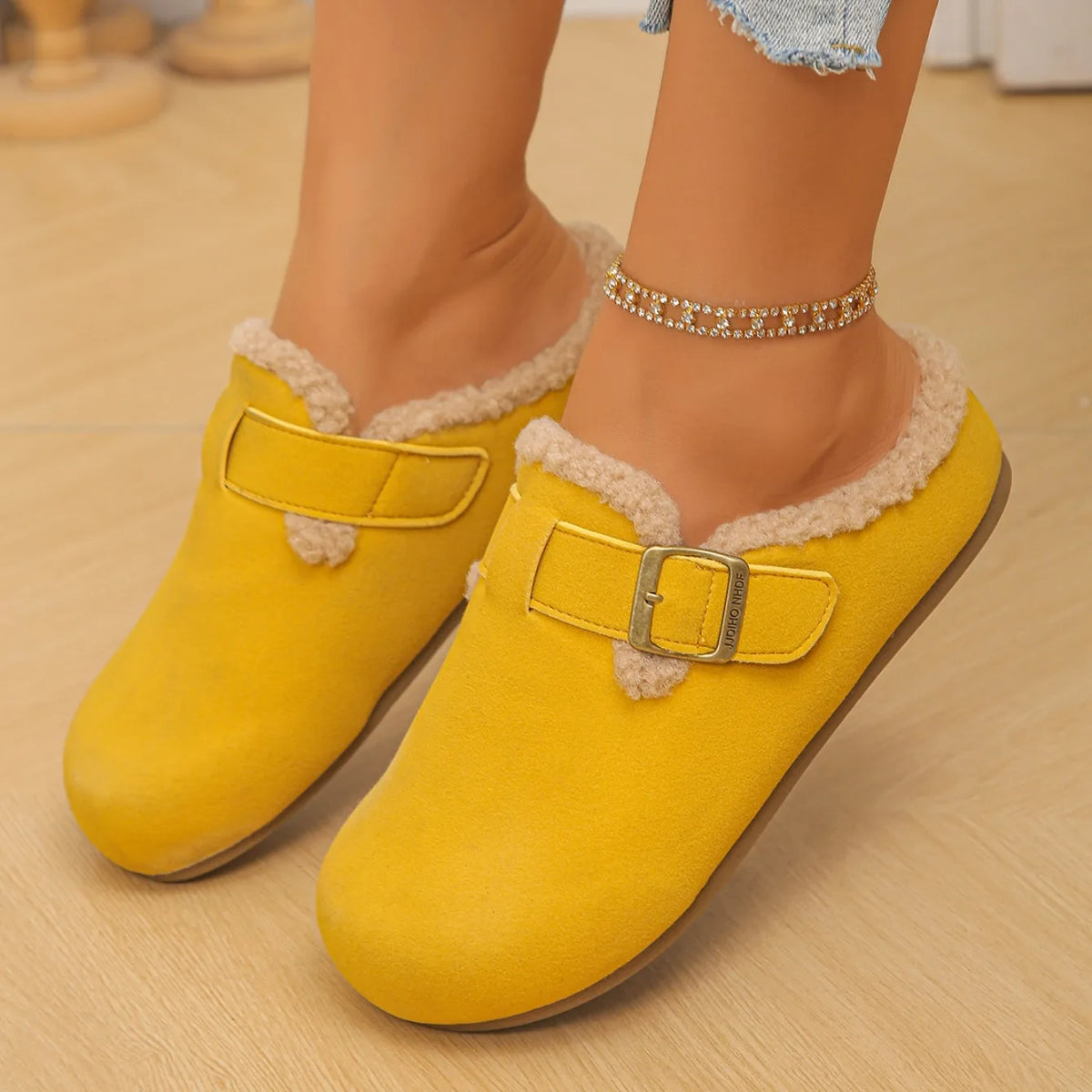 Indoor Thick Sole Cotton Platform Slippers for Women
