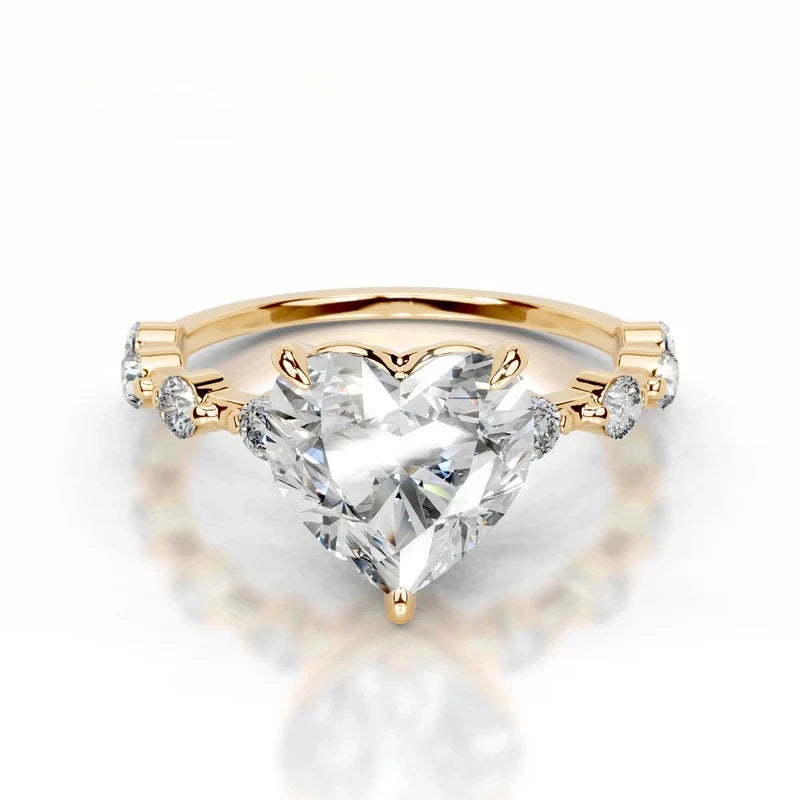 Moissanite Sterling Silver Wedding Ring Set for Women
