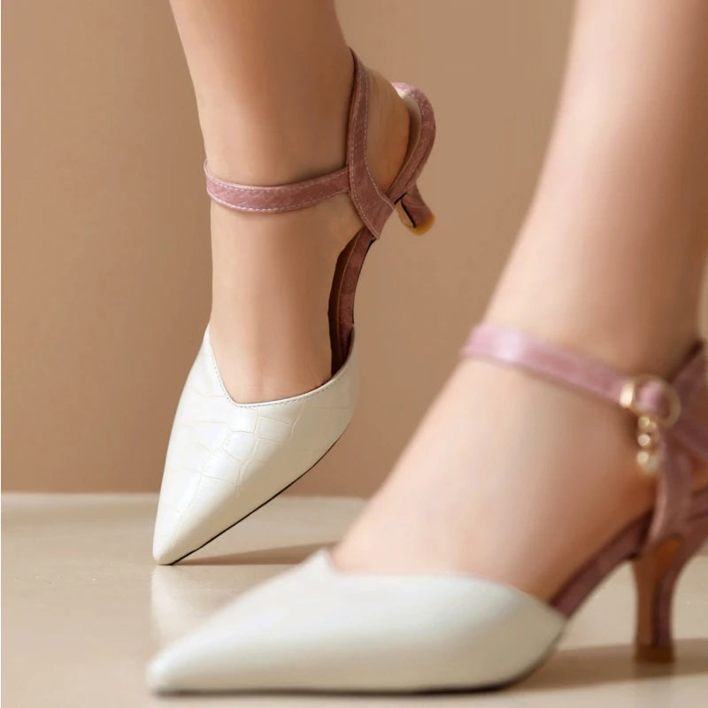 Stylish Buckle Strap High Heel Sandals