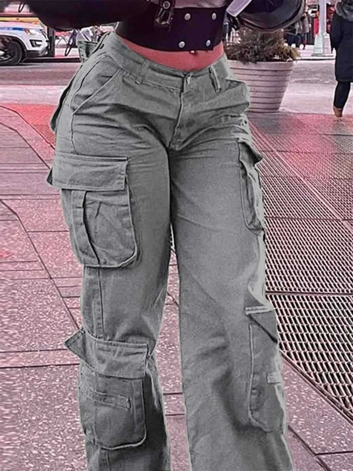 High Stretch Multi Pocket Workwear Trousers for Women