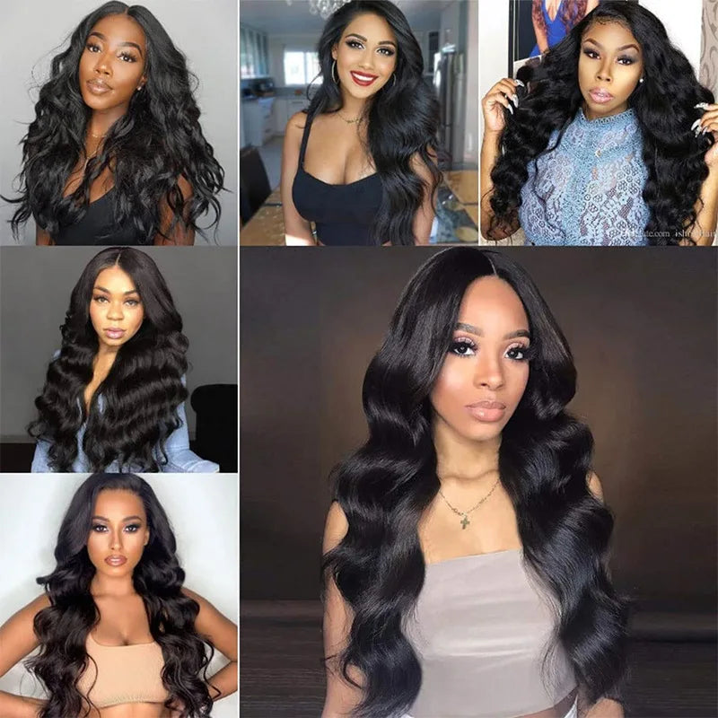 Heat Resistant Body Wave U Part Synthetic Wig for Women