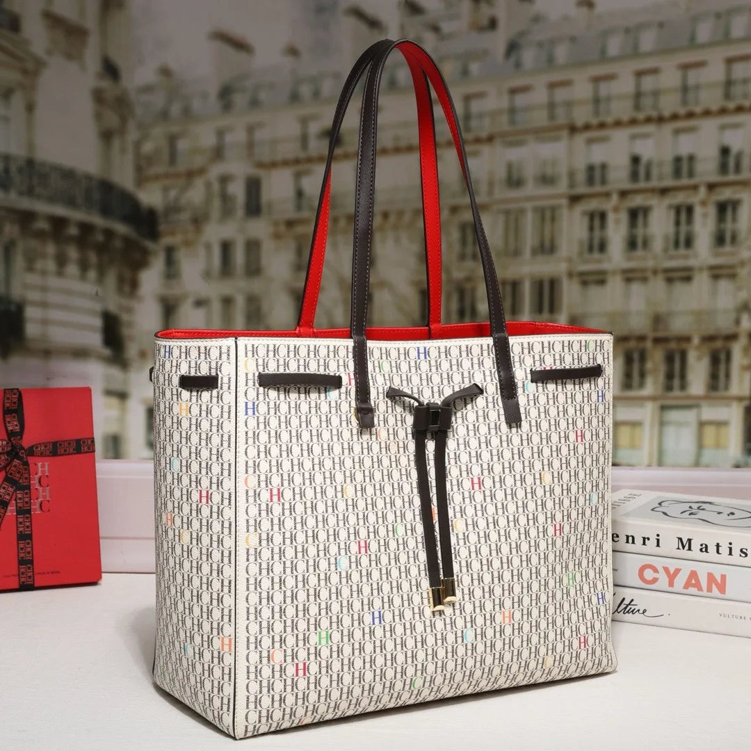 Lightweight Letter Print Shoulder Tote Bag for Women