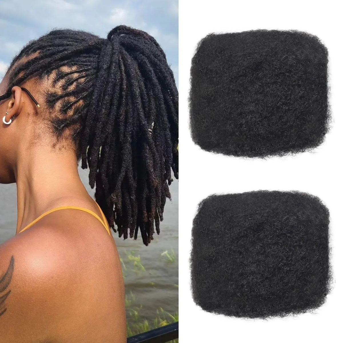 Premium Afro Kinky Bulk Human Hair Extensions for Women