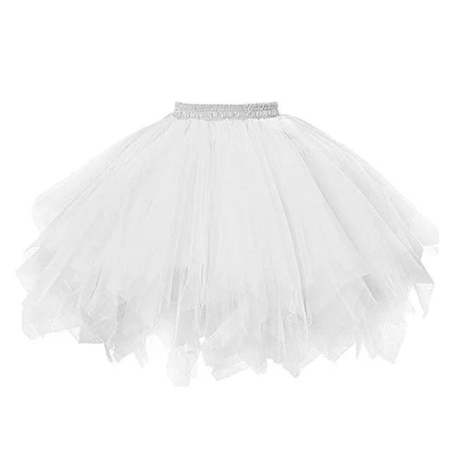 Vintage Lace Tulle Tutu Petticoat Skirt for Women