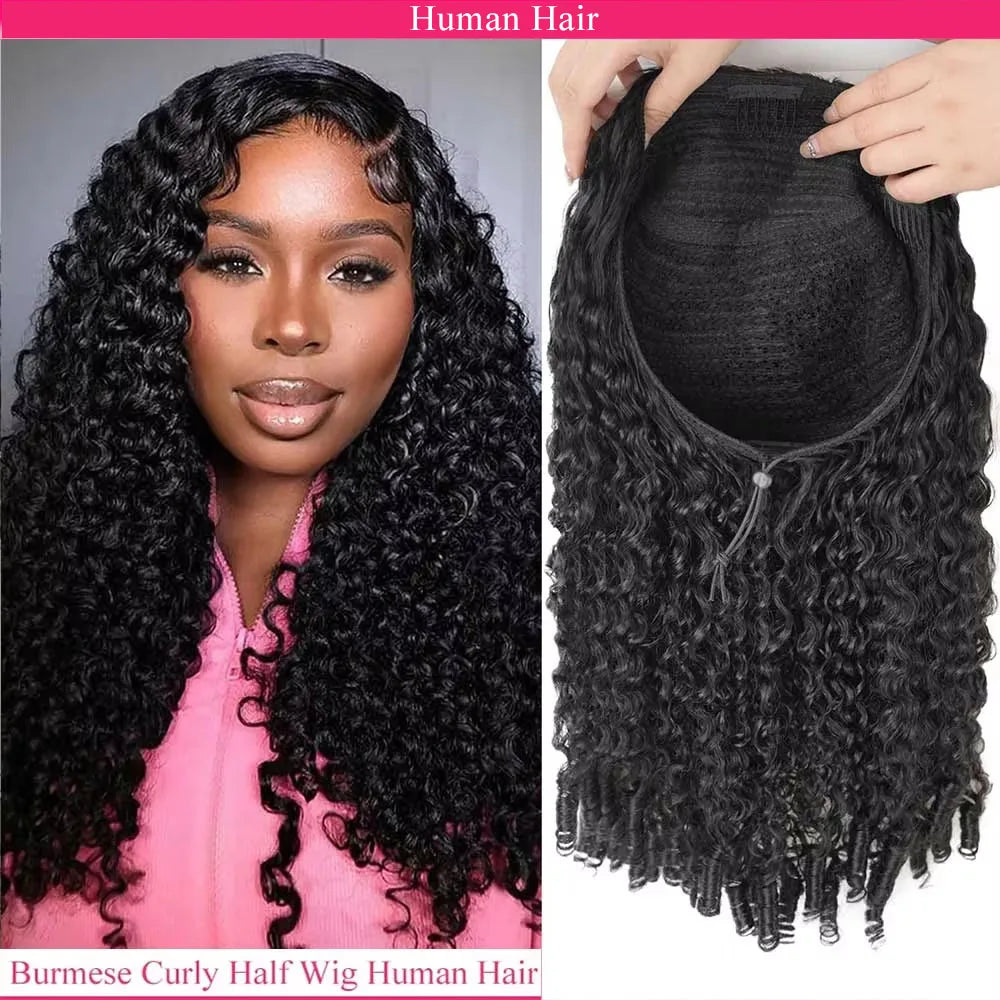 Spiral Kinky Curly Half Wig