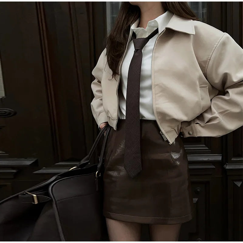 Autumn Zip Jacket And Shorts Set