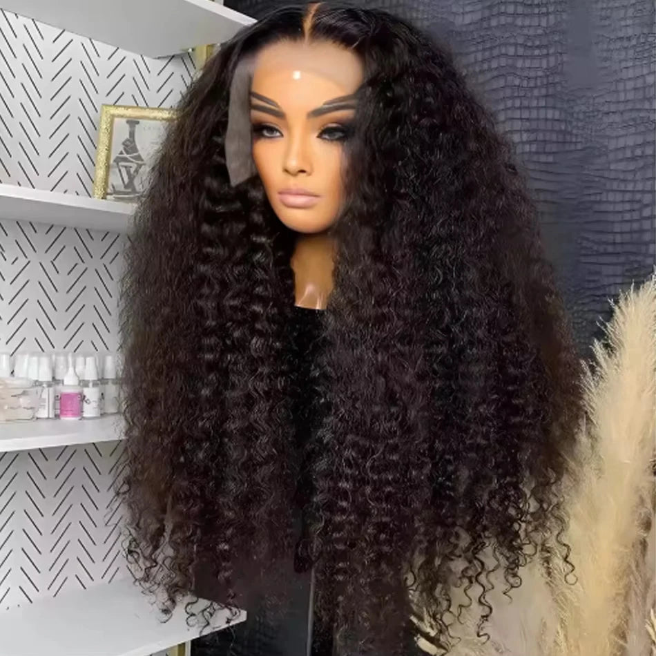 Glueless Deep Curly 360 Lace Front Human Hair Wig for Women