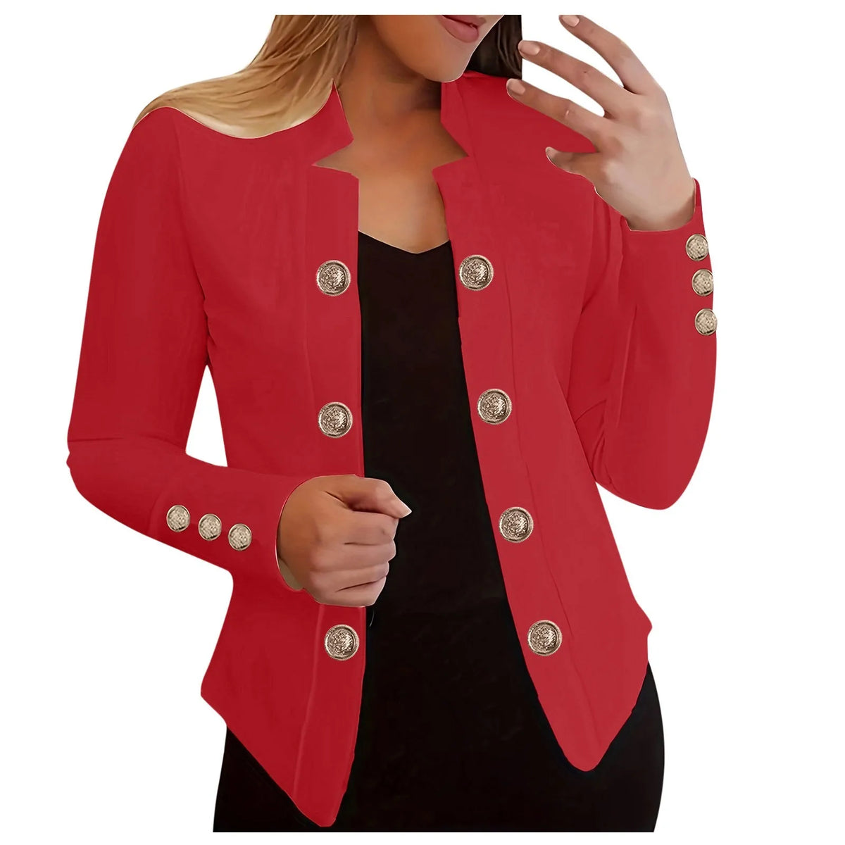 Lightweight Cropped Hooded Office Jacket for Women