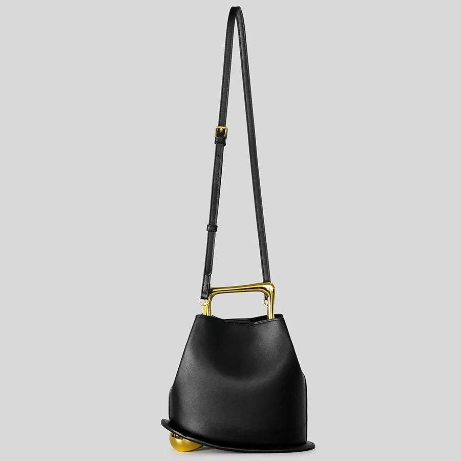 NEW Tote Bag PU Leather Bucket Simple Solid Color Underarm Fashion Casual Crossbody Shoulder Bag Shopping