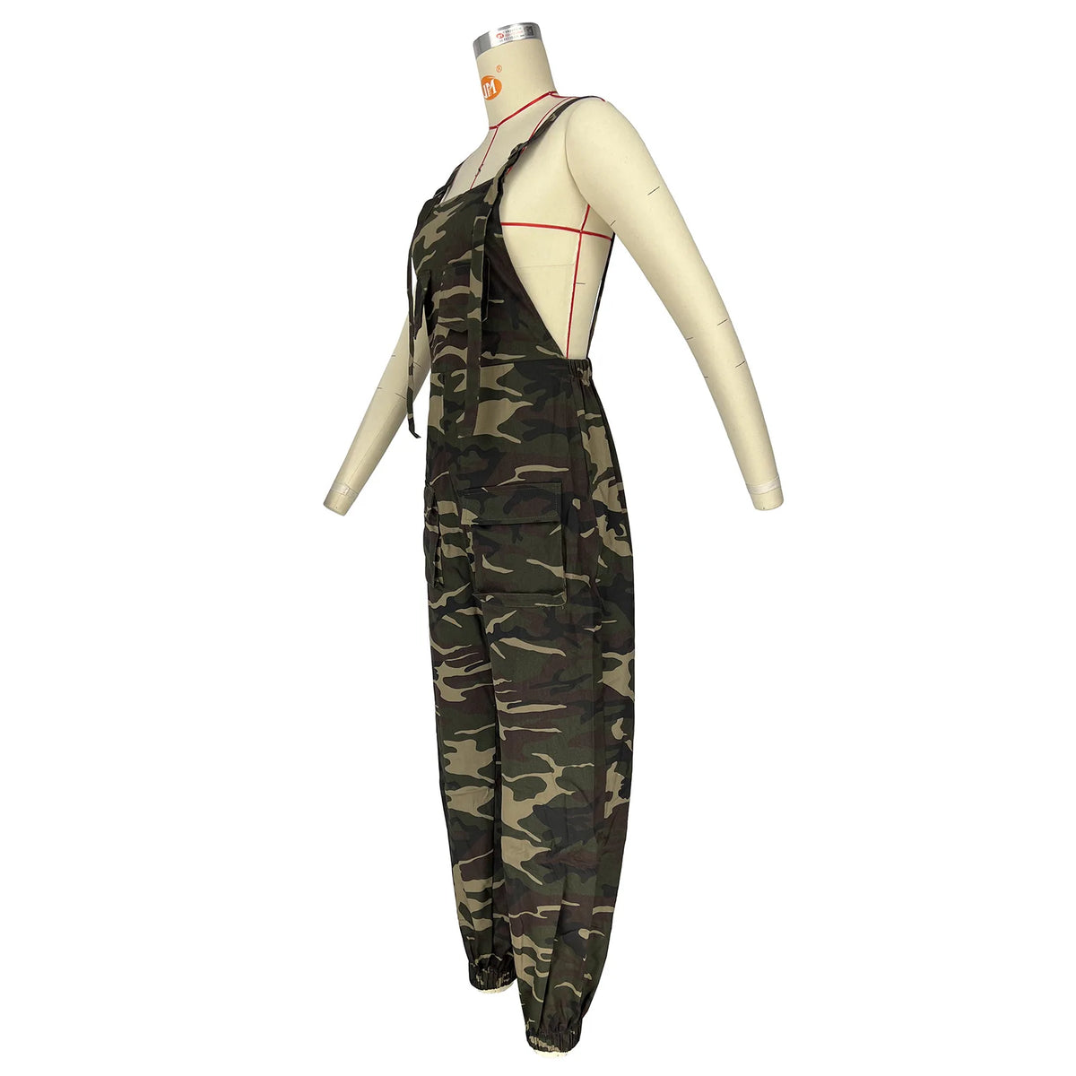 Camouflage Cargo Pocket Jumpsuit