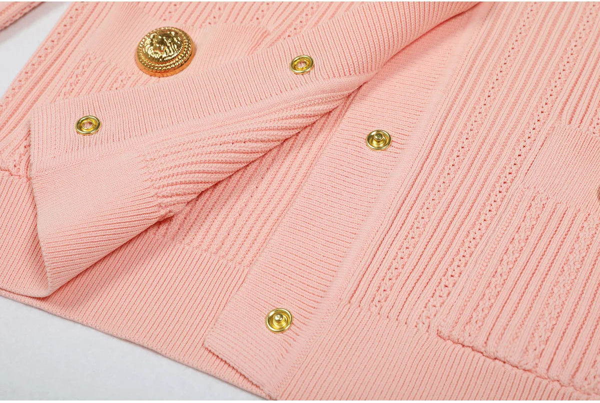 O Neck Knit Sweater Coat