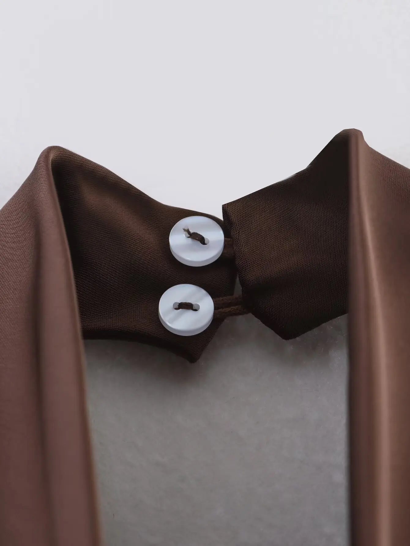 Sleek Solid Color Back Button Halter Neck Top for Women